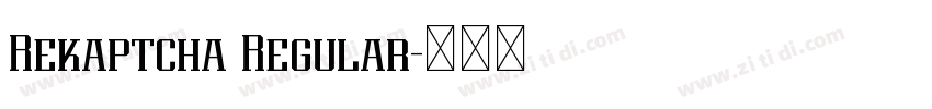 Rekaptcha Regular字体转换